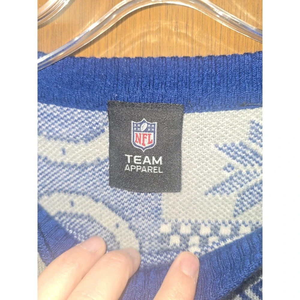 Indianapolis Colts Blue Gray NFL Team Apparel‎ Christmas Sweater Medium